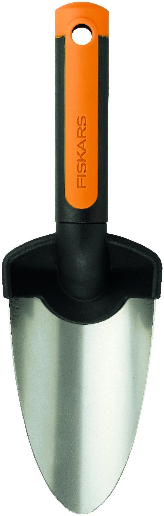 Fiskars Premium Planters Trowel, Length: 28 cm, Stainless Steel Trowel, Black/Orange, 1000726