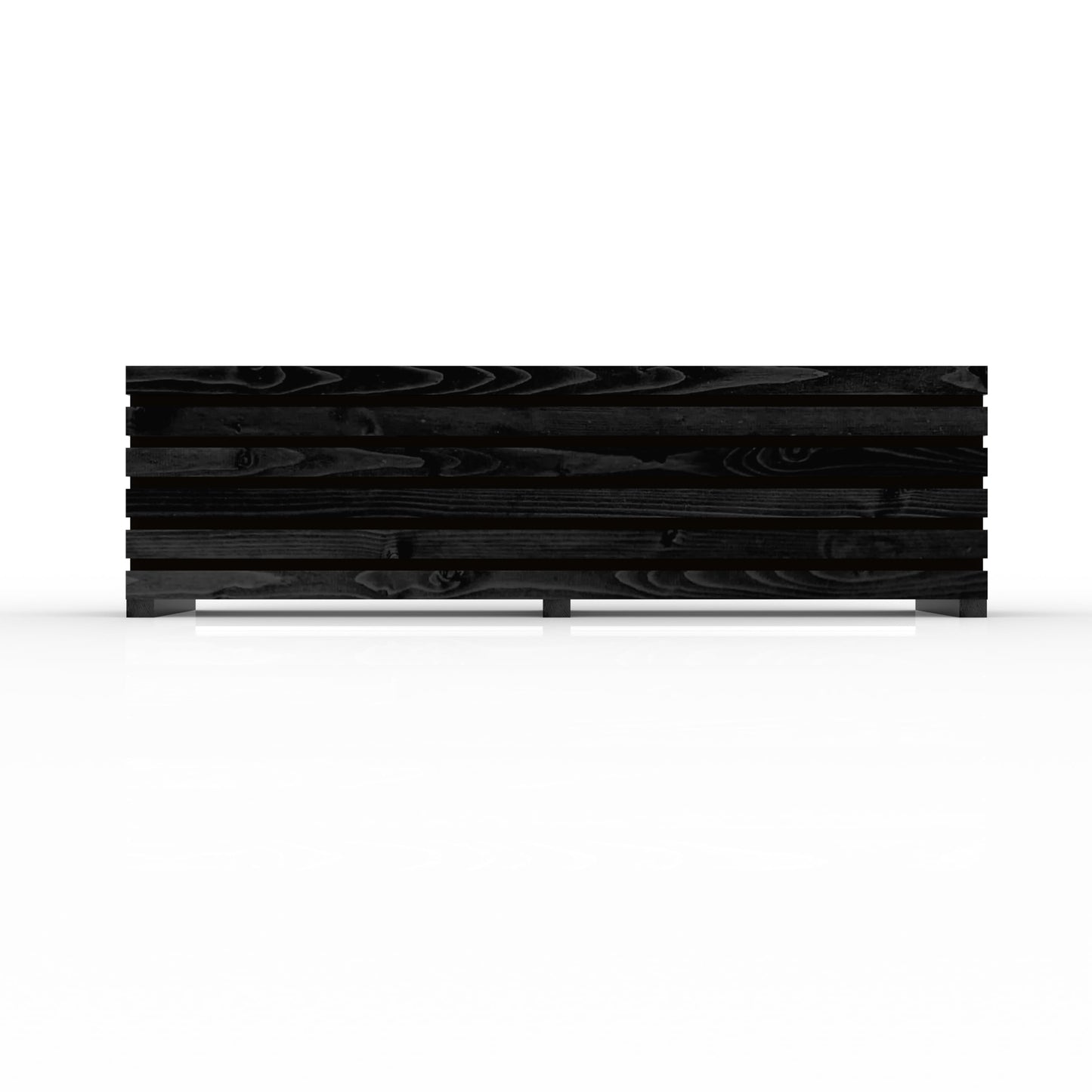 The Hutch Company Sussex Planters (3FT BLACK SLATTED)