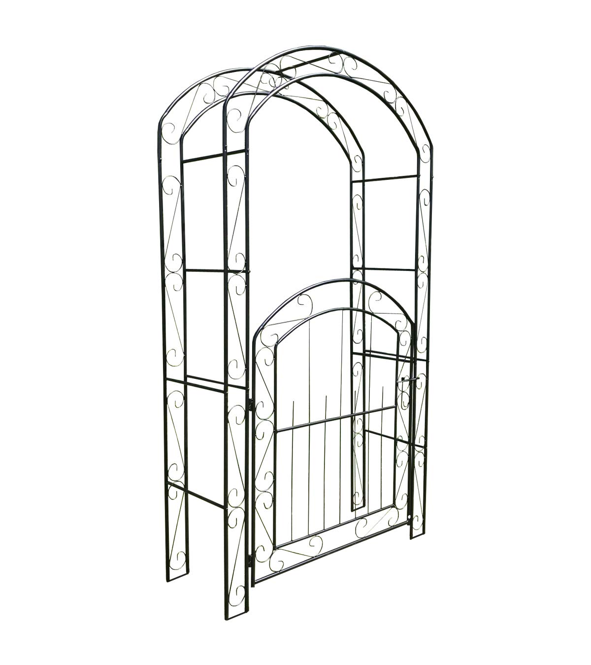 Selections Metal Windsor Garden Arch with Gate and Fixing Pegs