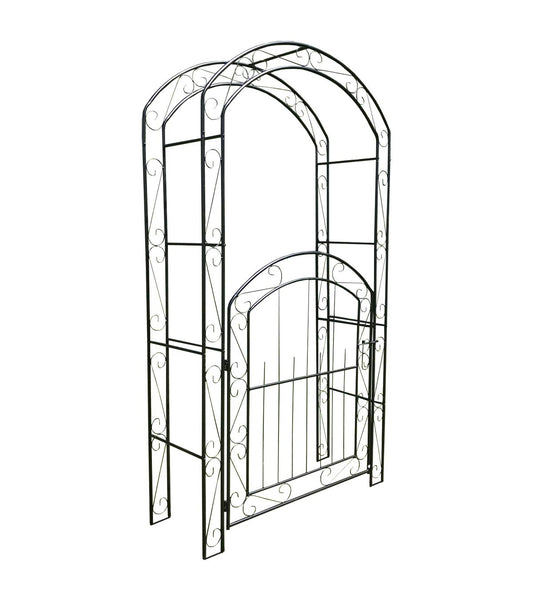 Selections Metal Windsor Garden Arch with Gate and Fixing Pegs