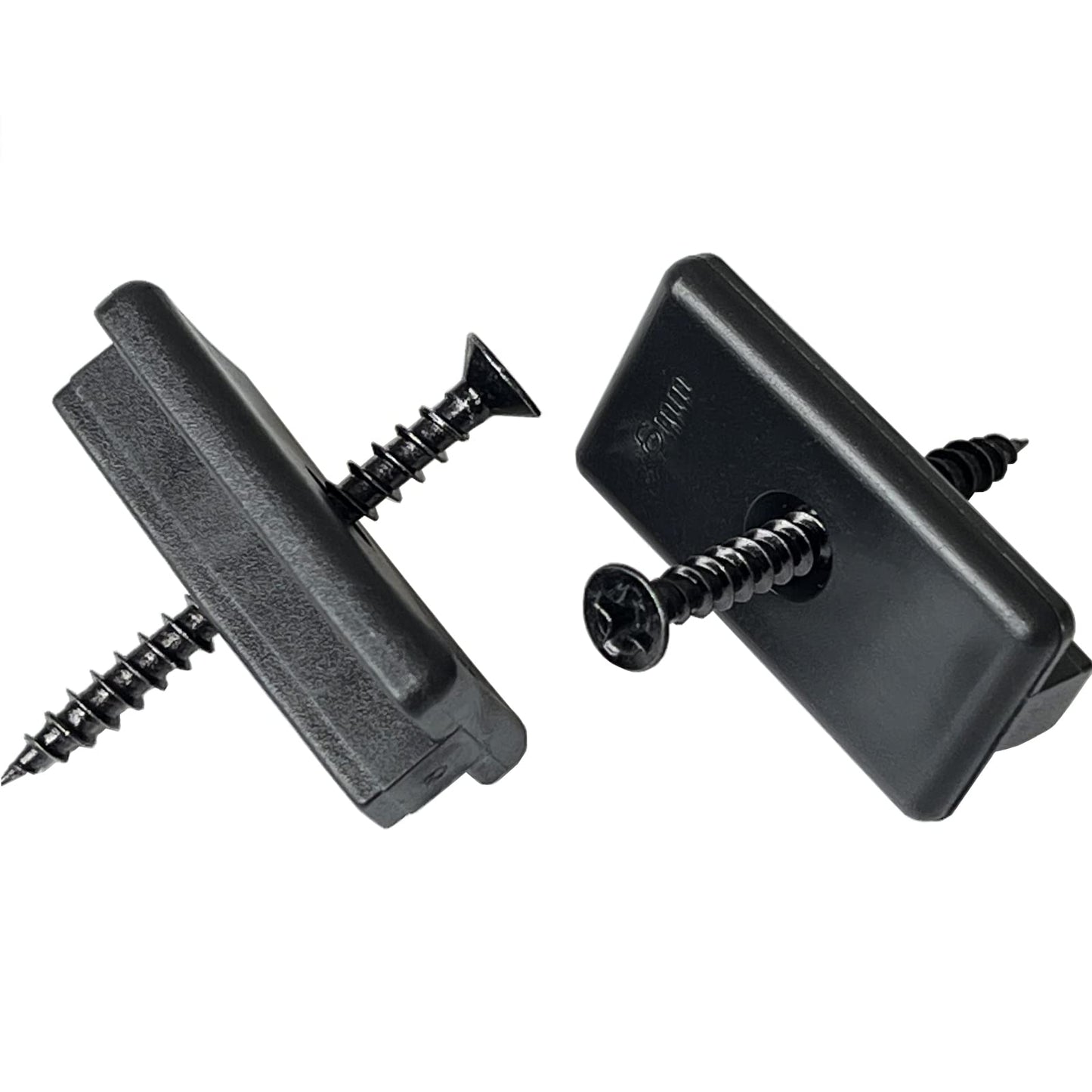 100 Pcs Composite Decking Clips, WPC Decking Clips, 6mm WPC T Clips Hidden Fasteners/Plastic Fixings, Fastener Board Clip with Black Screws