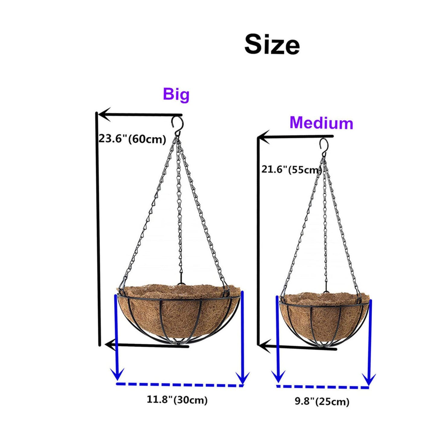 Home Decoration Silk Fabric Fake Flowers DIY Chain Hanging Basket Parlor Garden Wedding Ornaments Cute Pink Artificial Flower Eucalyptus Magnolia (Pink- Big basket)