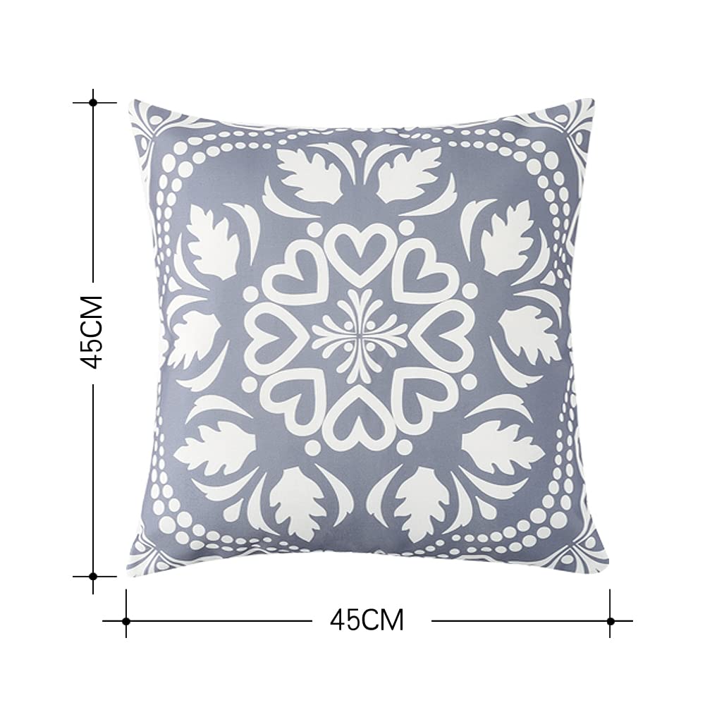 Outdoor Cushions Cover Waterproof, Outdoor Bench Seat Cushions Waterproof, Tropical Plants Waterproof Cushion Cover, Waterproof Throw Pillow Covers for Patio Garden Blench Living Room Sofa - 45 x 45cm