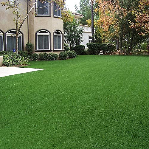 MYOYAY Artificial Grass Turf 10m x 1m Fake Lawn Astro Turf Pile High Artificial Grass Cheap Astro Garden Lawn Realistic Synthetic Grass Turf Lawn Mat with Drainage Holes for Pet Patio Garden Landscape