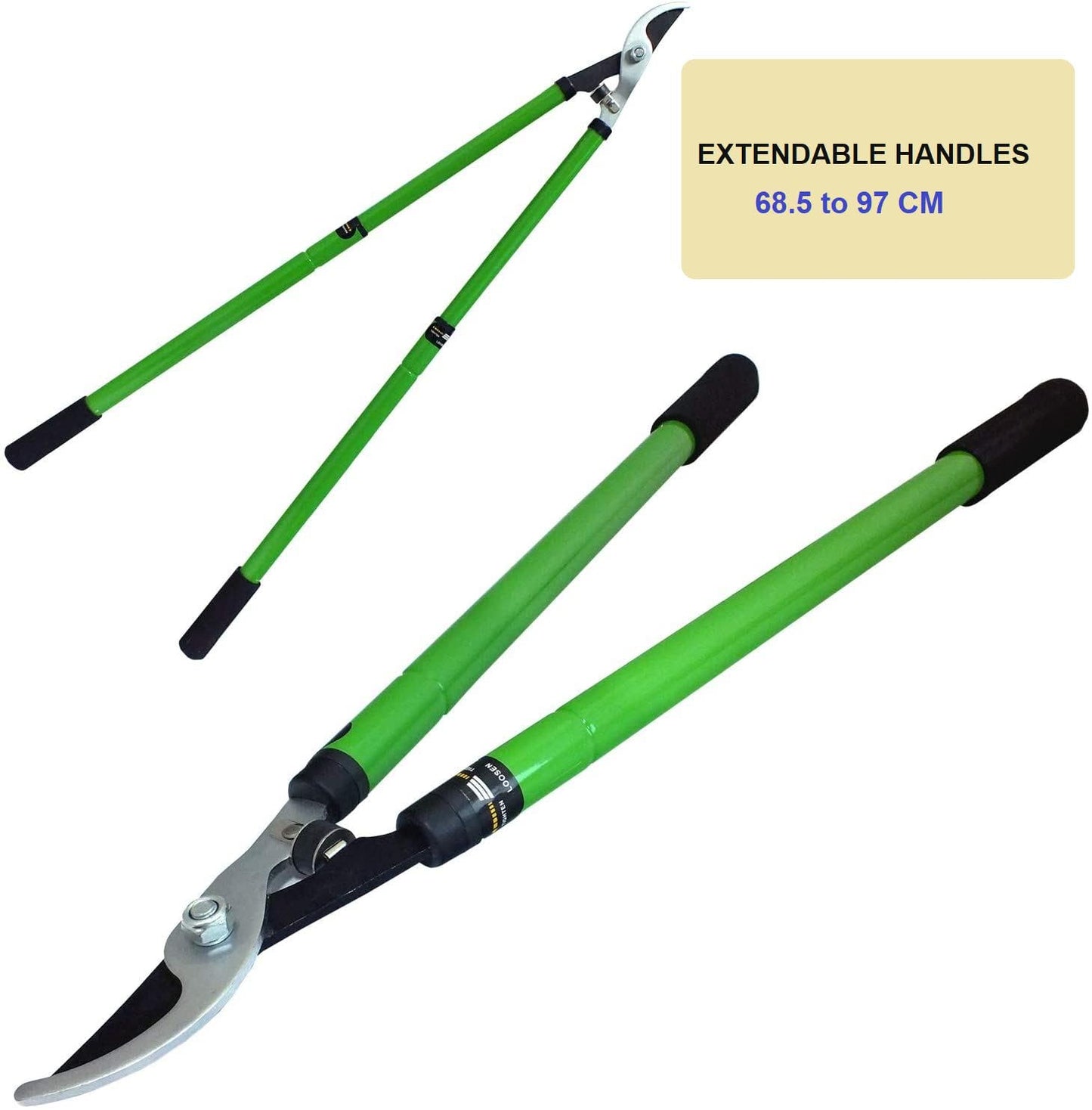 Unibos | Extendable Loppers | Telescopic Long Extendable Handle Secateurs | Heavy Duty Branch Cutters | for Gardening (Bypass)