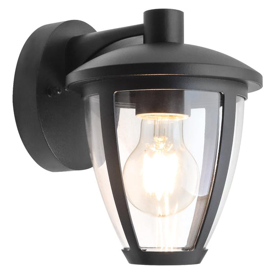 Long Life Lamp Company Downward Wall Light Black External Outside Garden Security Lights Outdoor Wall Lantern IP44 ZLC381