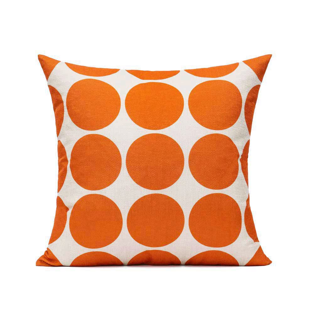 All Smiles Cushion Covers 45 x 45 Outdoor Cushions Decorative Throw Pillows Home Decor for Garden Couch Sofa Bench,Orange Geometric Set of 4