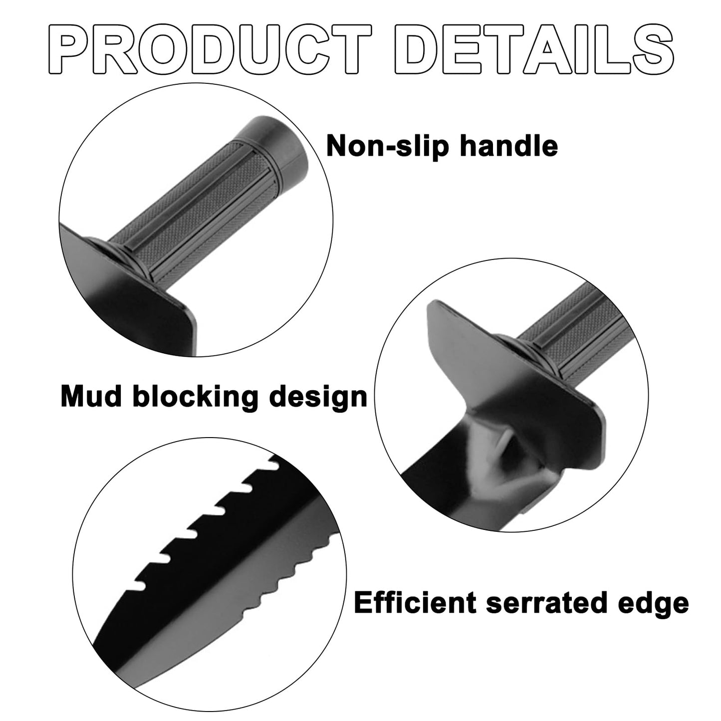 Garden Trowel with Gloves - Heavy Duty Spades for Gardening, Garden Spade for digging, Camping Shovel, Small Mini Hand Shovel, Metal Detecting Spade, Survival Outdoor Digging Tools Accessories