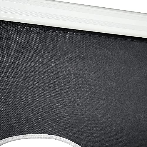 Retractable Manual Awning, Multi Size DIY Folding Awning with Hand Crank Patio Garden Sun Shade Canopy Gazebo, Anti-UV and Waterproof for Courtyard, Balcony, Restaurant (2.5x2m, Grey)