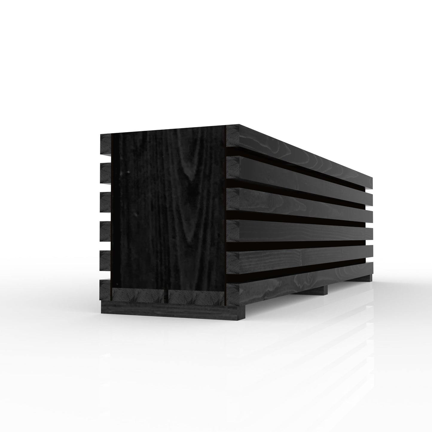 The Hutch Company Sussex Planters (3FT BLACK SLATTED)
