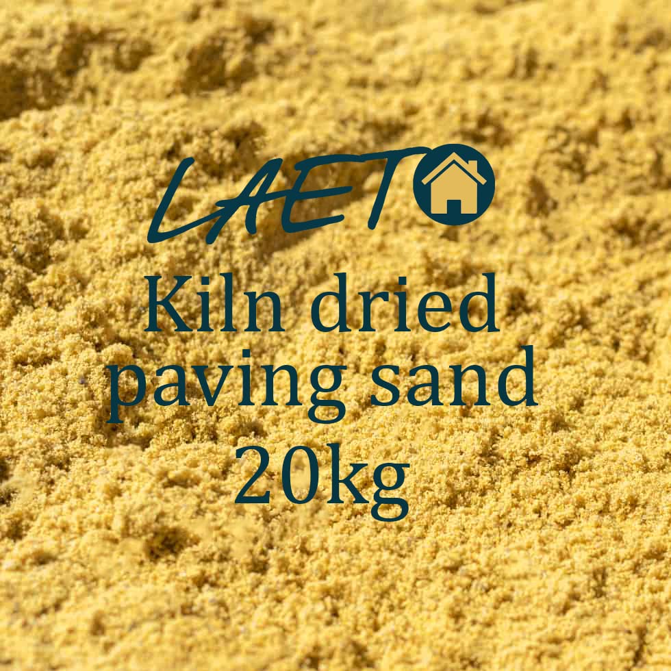 Laeto Build It Kiln Dried Sand A Simple Seal For Block Paving slabs, Drives And Paths. Fine Dry Aggregate Silica Sand 1 X 20kg Sand Bags