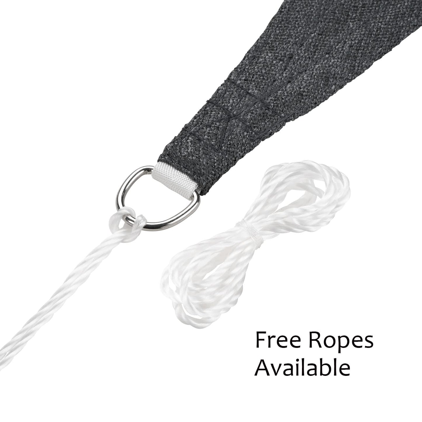 swift Sun Shade Sail 2.5m x 2.5m Square HDPE Breathable 98% UV Block 2.5x2.5 Meter Sunscreen Awning Canopy Sail Shades for Garden Outdoor Patio with Free Ropes, Anthracite