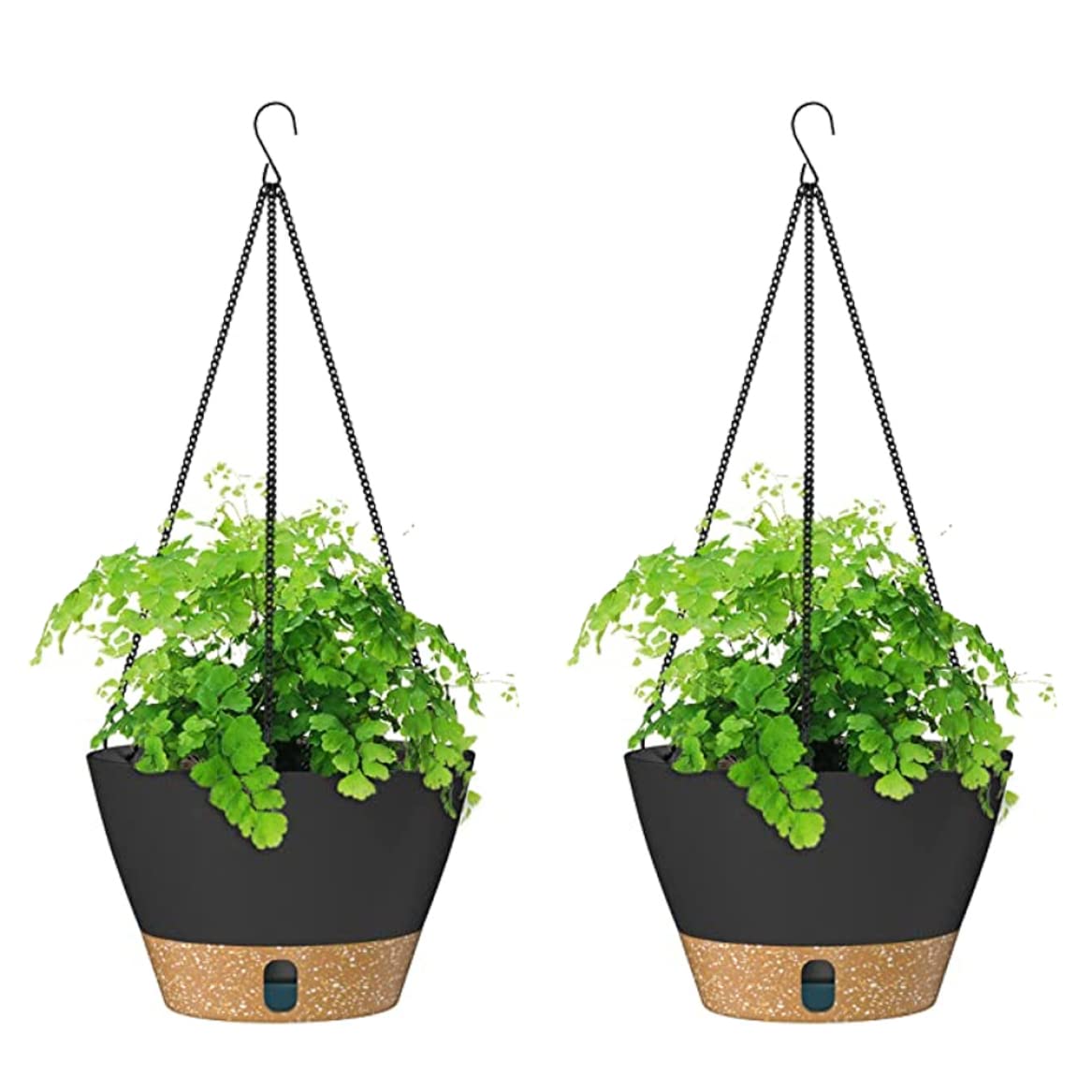 Liummrcy Self Watering Hanging Planter, Self Watering Hanging Planter Basket Plastic Hanging Flower Pot For Home Garden Decor 2PCS