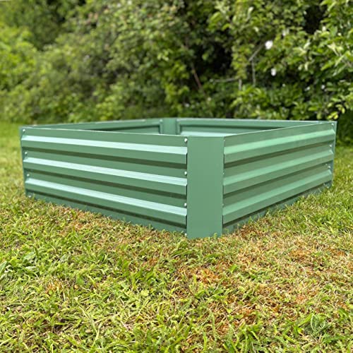 Selections Metal Raised Vegetable Bed in Green (100cm x 100cm x 30cm)