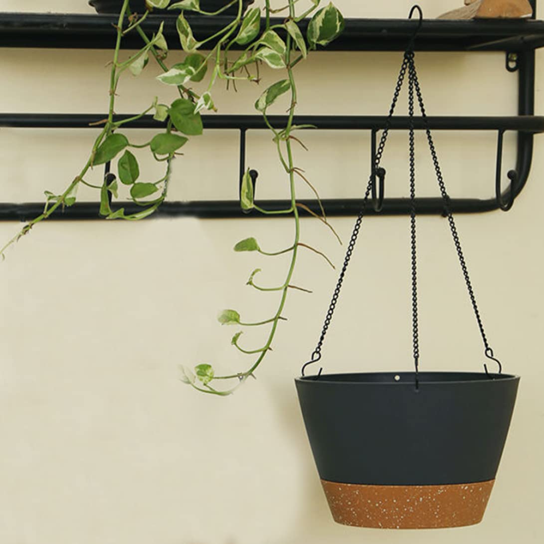 NOPEILVI Self Watering Hanging Planter, Self Watering Hanging Planter Basket Plastic Hanging Flower Pot For Home Garden Decor 2PCS