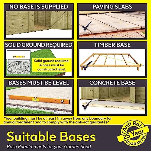 Project Timber 10 x 6 Cannes Wooden Summerhouse Garden Shed | French Door | Bi-Fold Double Door | Pressure Treated Tongue & Groove Cladding | Summer house French Door | Garden Summerhouse Shed