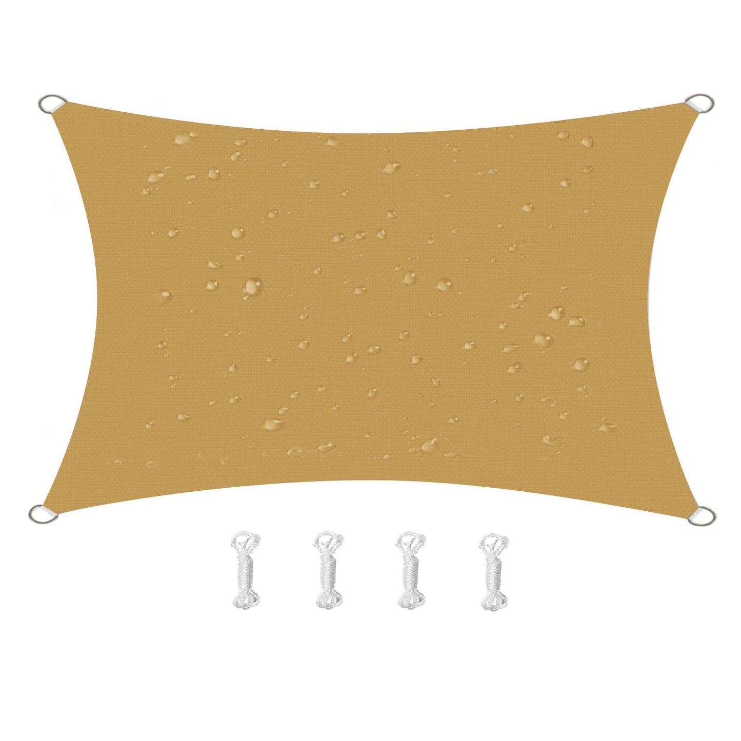 HOMPER 2x3 Sun Shade Sail Waterproof Rectangle(Sand), 95% UV Block Garden Sunscreen Awning Canopy with Free Rope, Breathable Patio Sail pergola for Outdoor Party