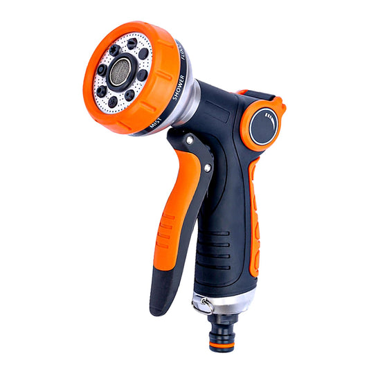 RnCop Garden Hose Spray Gun, 8 Adjustable Patterns High-Pressure Hose Nozzle, Water Flow Control, Perfect for Plants, Lawns, Cars, Bikes, and Pets Bathing