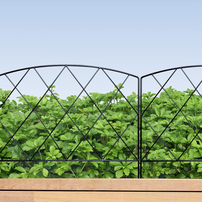 Thealyn Decorative Garden Fence 60cm (H) x 3m (L) Rustproof Metal Fence Panels No Dig Fence for Dogs Yard Patio Animal Barrier Flower Bed