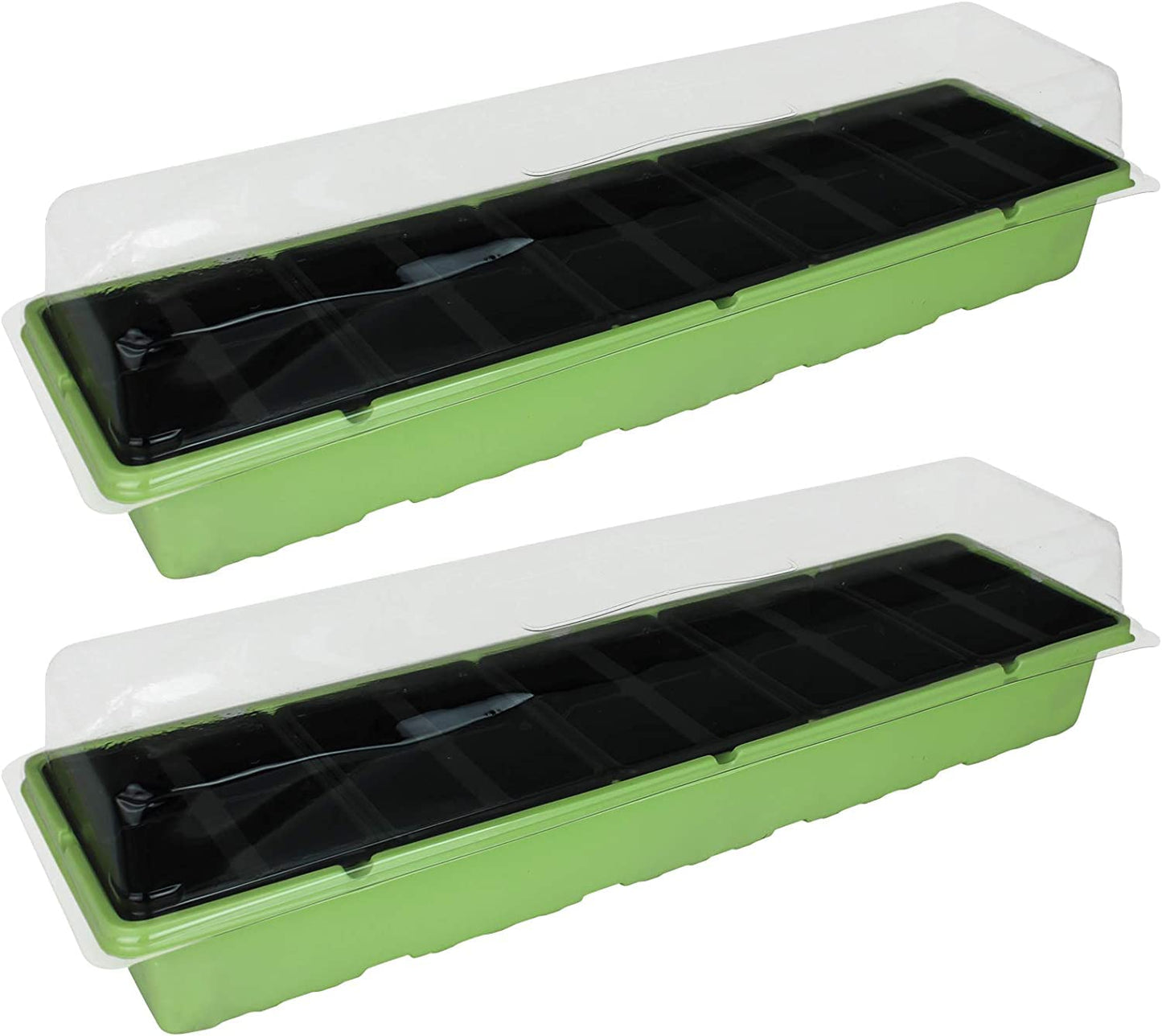 Muddy Hands Pack of 2-20 Cell Windowsill Propagator - Perfect Plant Germination Seedling Seed Stater Tray Kit