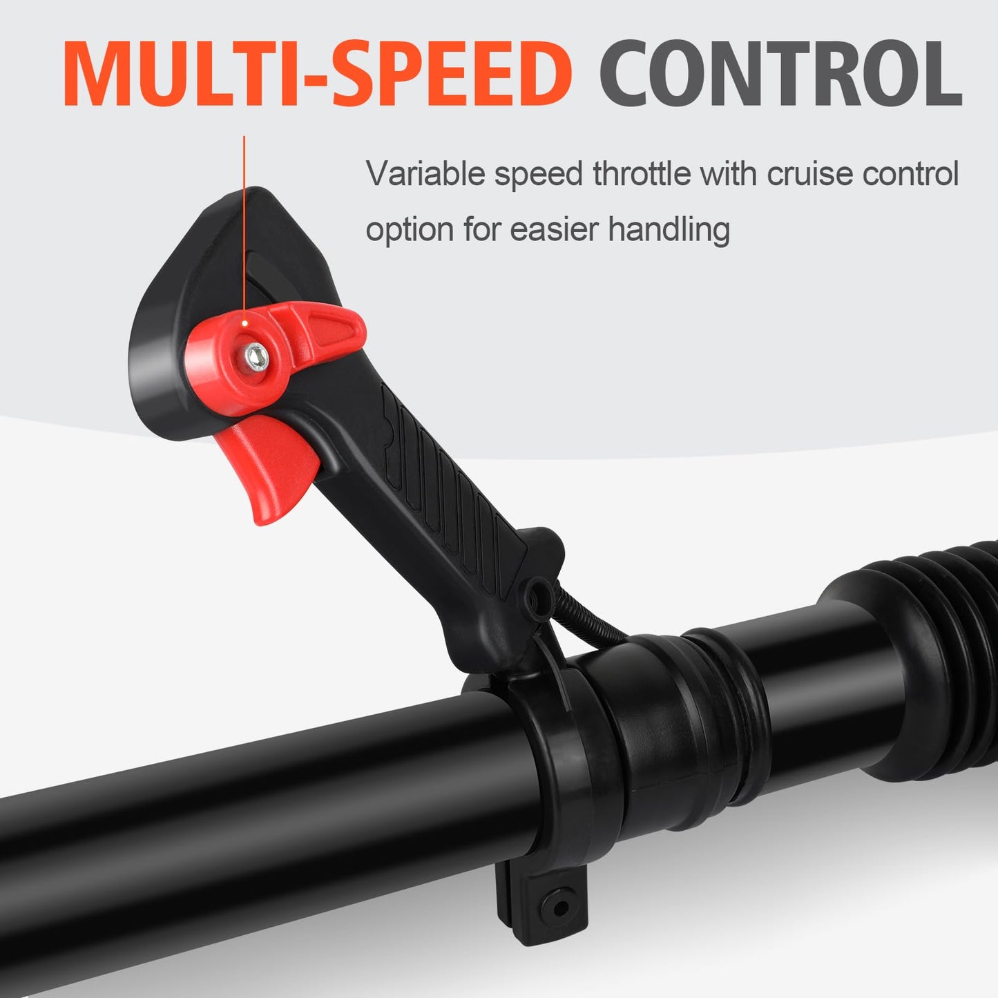 LabTEC 2 Stroke Gas Powered Leaf Blower, 43CC Petrol Backpack Leaf Vacuum, Speed-adjusted Cordless Garden Blower for Cleaning Patios Leaves Grass Cutting Blowing Shredding Dusting Snow Removing