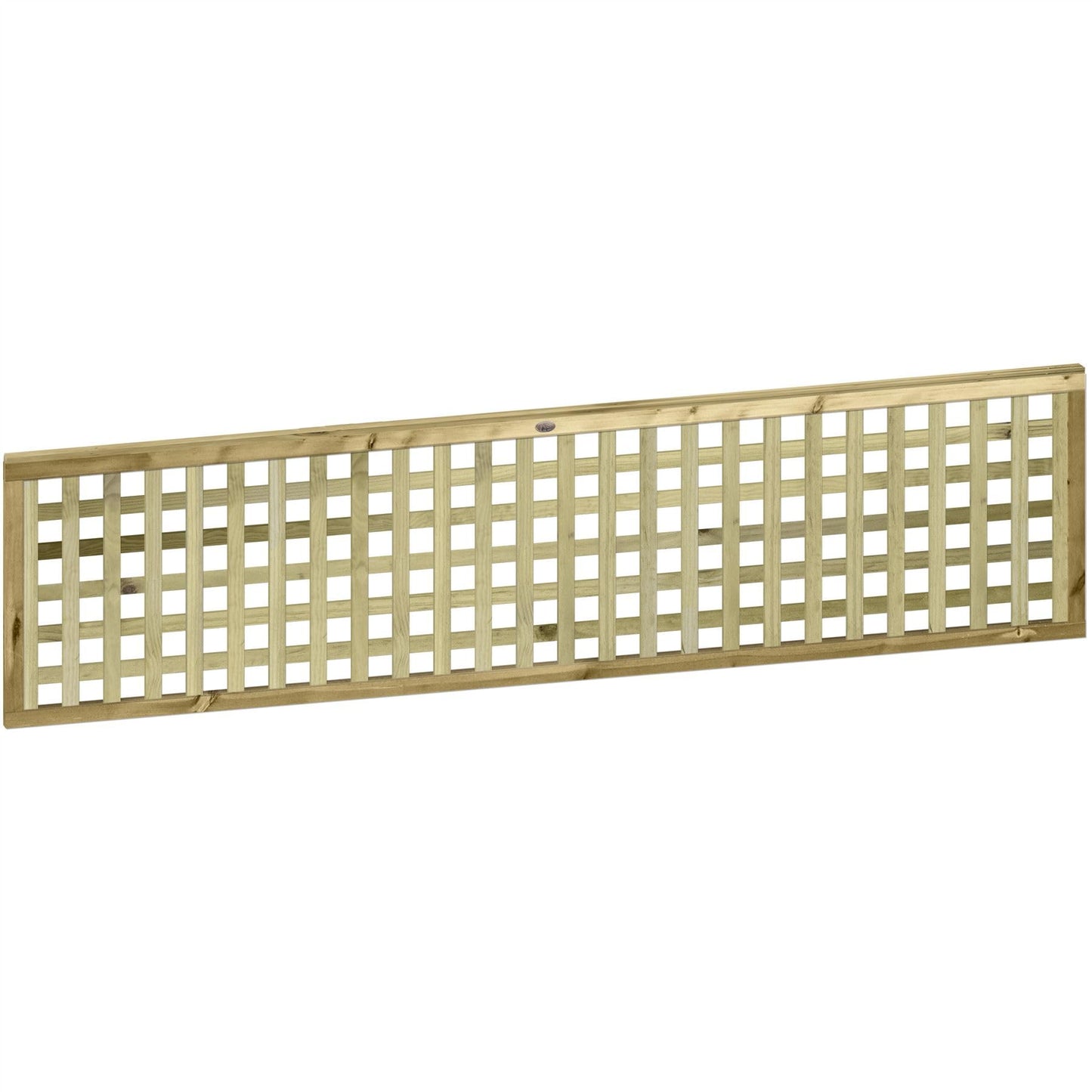 Chunky Urban Square Heavy Duty Framed & Capped Wooden Trellis (45mm Thick) Width: 6ft (183cm) x Height: 1.5ft (45cm) Decorative Fence Panel Topper/Garden Divider/Wall Art/Plant Vine Clingin Grower