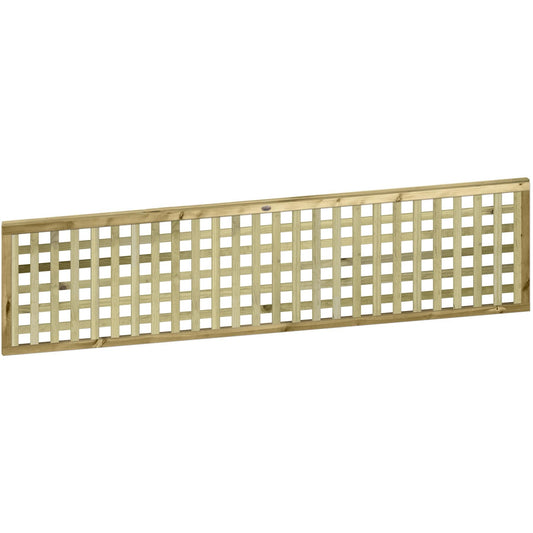 Chunky Urban Square Heavy Duty Framed & Capped Wooden Trellis (45mm Thick) Width: 6ft (183cm) x Height: 1.5ft (45cm) Decorative Fence Panel Topper/Garden Divider/Wall Art/Plant Vine Clingin Grower