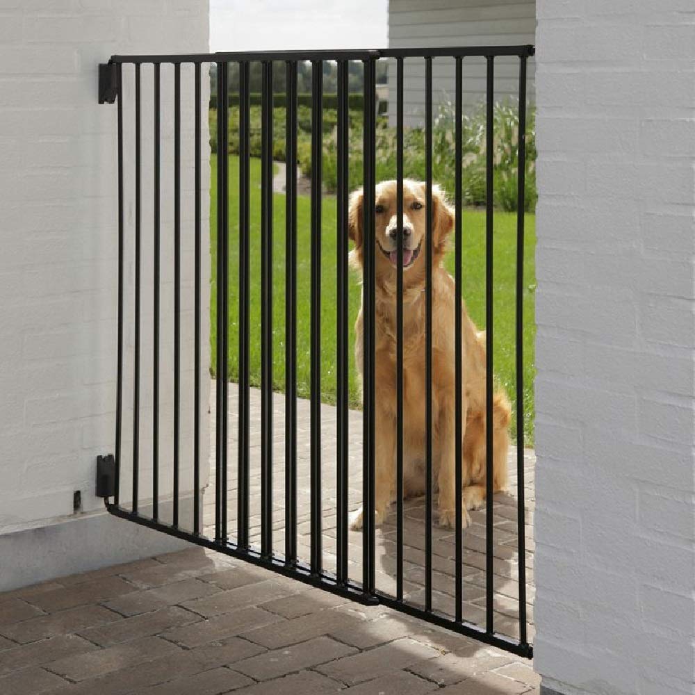 Karlie Outdoor Extendable Dog Gate, Black, Metal, 152cm W x 95cm H