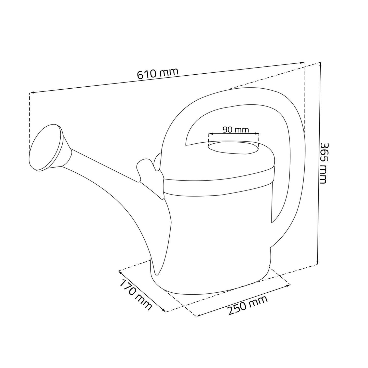 Garden Watering Can Green Wash Watering Cans Rose Storage Nozzle (10L)