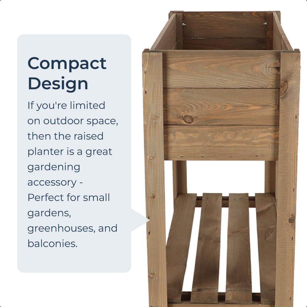 idooka Rectangular Plant Stand - Vegetables, Fruit, Flowers, Plants & Herb Planter w/Garden Storage Shelf - Raised Beds for Garden, Greenhouse, Balcony, Indoors - Strawberry Planter