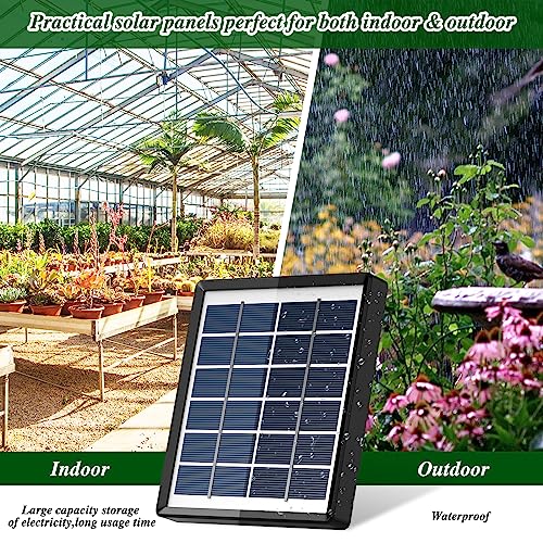 AnseTo Solar Irrigation System,Solar Drip Irrigation Kit with 15 Drippers,Solar Watering System DIY Automatic Watering System for Garden,Plant,Greenhouse,Terrace,Eco-Friendly and Energy-Saving, 2w