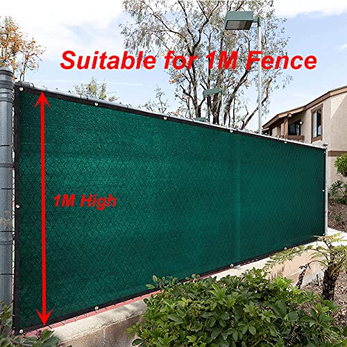 BeGrit Balcony Privacy Screen Patio Privacy Protective Screens Fence Sunshade 5M X 1M 90% UV Block Privacy Fence Cover Garden Privacy Screen for Backyard Deck Railing Pools(Green)