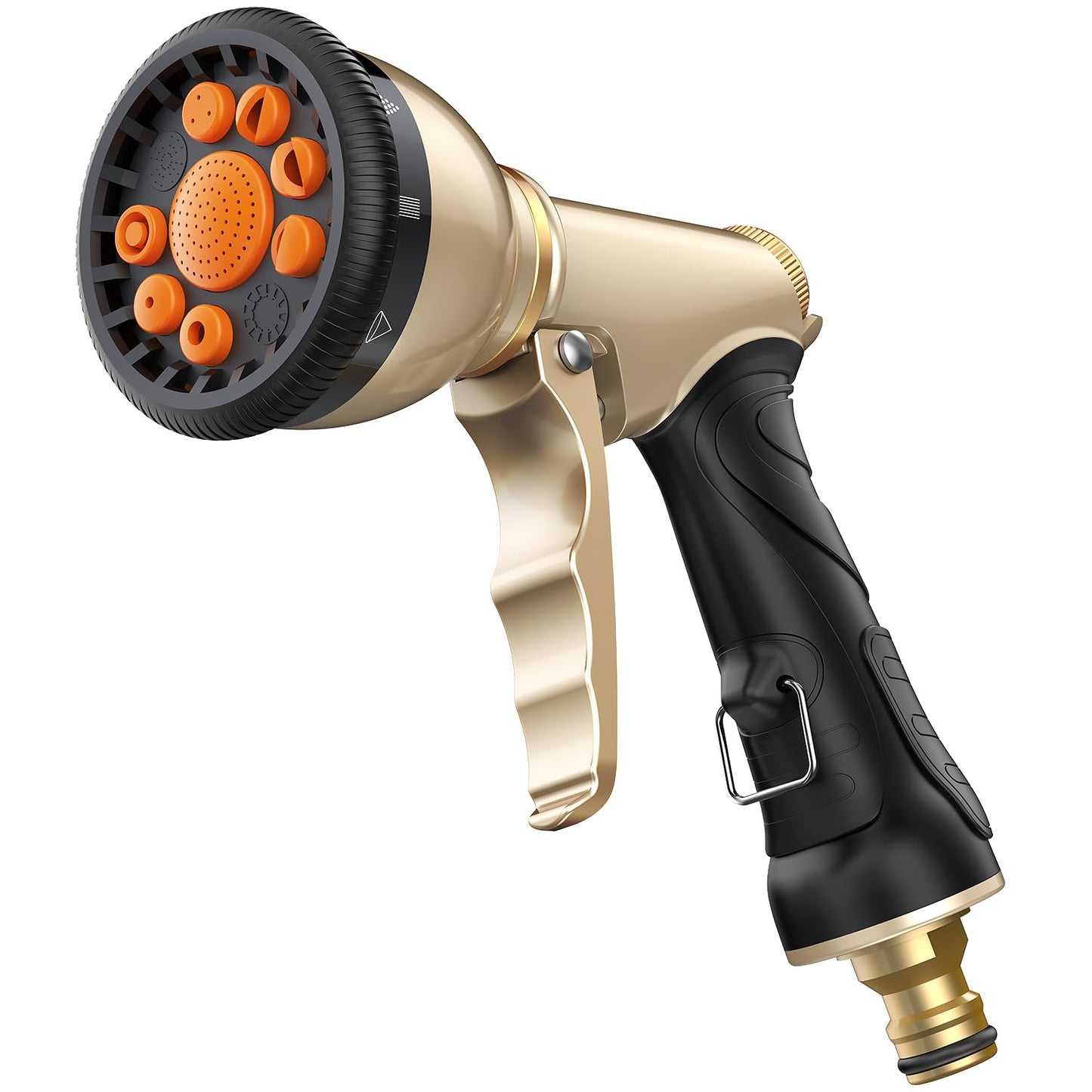 VOXON Hose Pipe Spray Gun, Heavy Metal Garden Hose Spray Gun with 9 Patterns, High Pressure Sprayer with Non-Slip Grip, for Plants Watering, Car Washing and Pet Showering