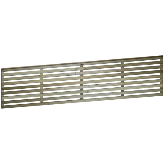 Premier Garden Supplies Vogue Trellis Panel - Venetian Slatted Garden Fence Topper - Horizontal Wooden Slats - A Modern Decorative Style - Pressure Treated (Tanalised) Pergola Wall Art - 6ft x 1.5ft