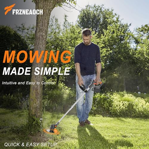 Metal Blade Cordless Strimmer 21v Grass Trimmers Easy to use, 3.2LBS weight Grass Trimmer For Lawns and Farmland, DIY Garden, Lawn Care (Black)