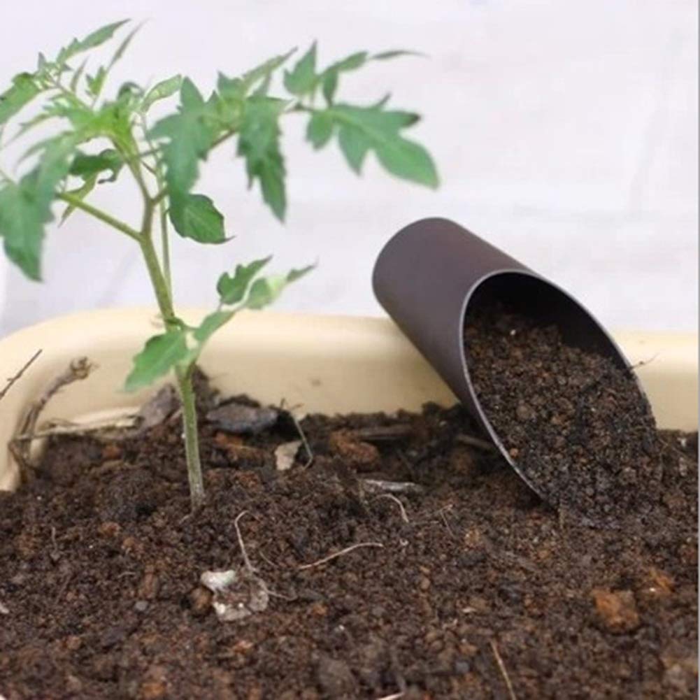 Brussels08 1Pc Plastic Bucket Shovel Soil Spade Garden Potted Succulent Plant Transplanting Shovel Spoon Mini Garden Plant Hand Tools Garden Soil Scoop Spoons Cultivation Digging Tool Random Color