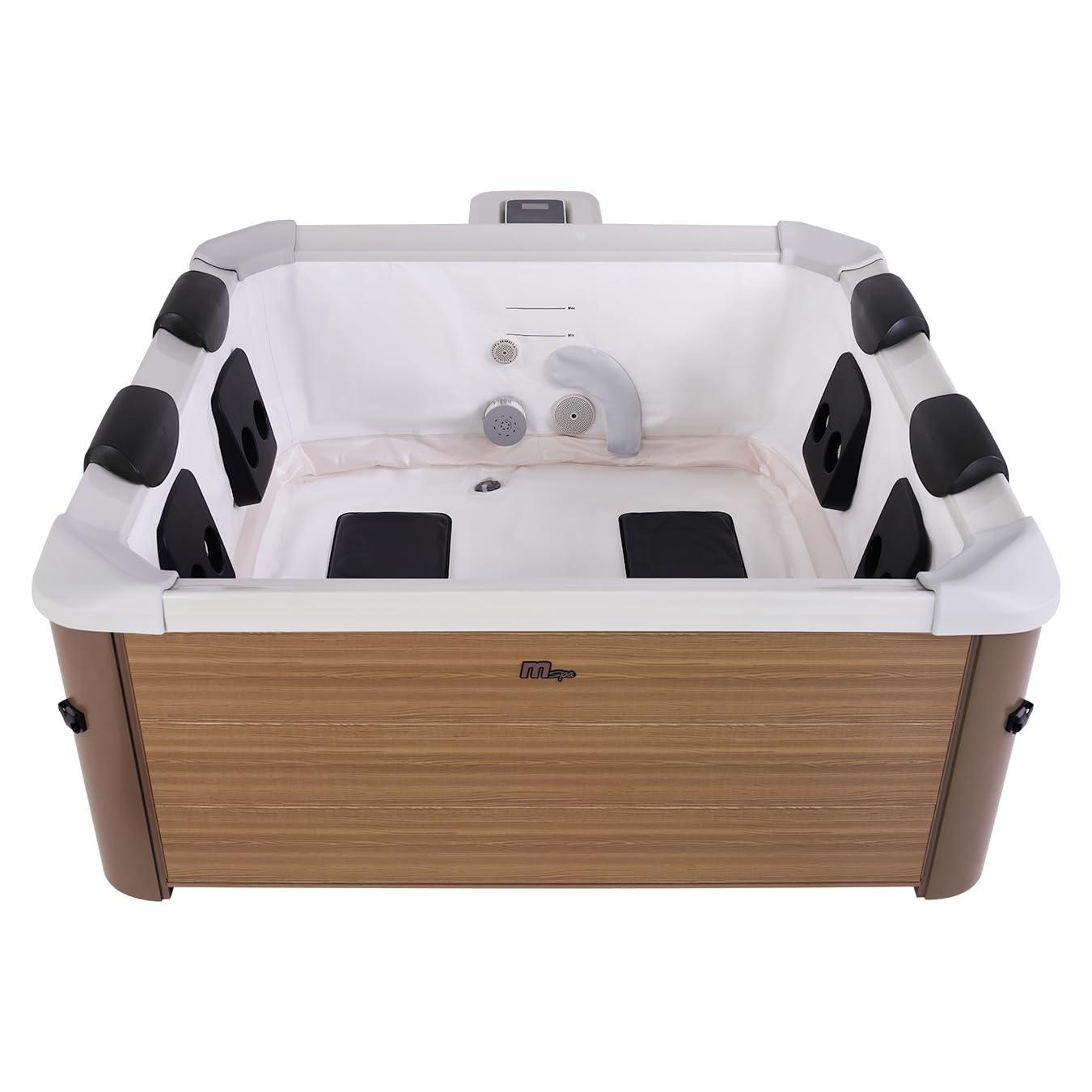 MSpa Oslo Amber Hot Tub with Wi-Fi Control LED Lighting Hydrotherapy Jets and Cover Included - Portable Modular 13AMP plug and play