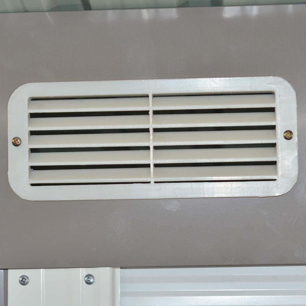 Panana Metal Garden Shed Storage Sheds Heavy Duty Outdoor FREE Base Foundation Green/Grey Color (6X4 Grey)