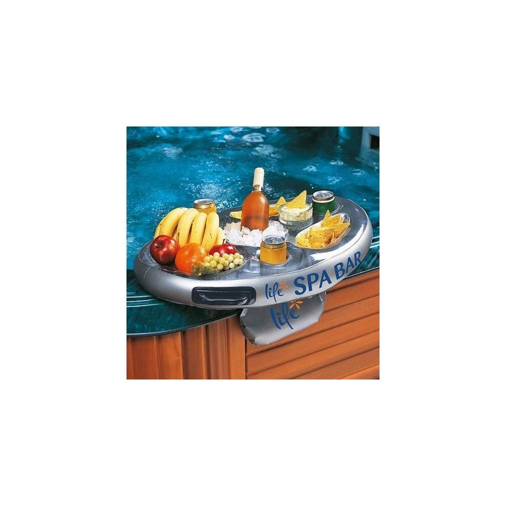 Official 'Perfect Pools' Spa Bar Inflatable Hot Tub Side Tray for Drinks and Snacks - Perfect for Pool Parties!