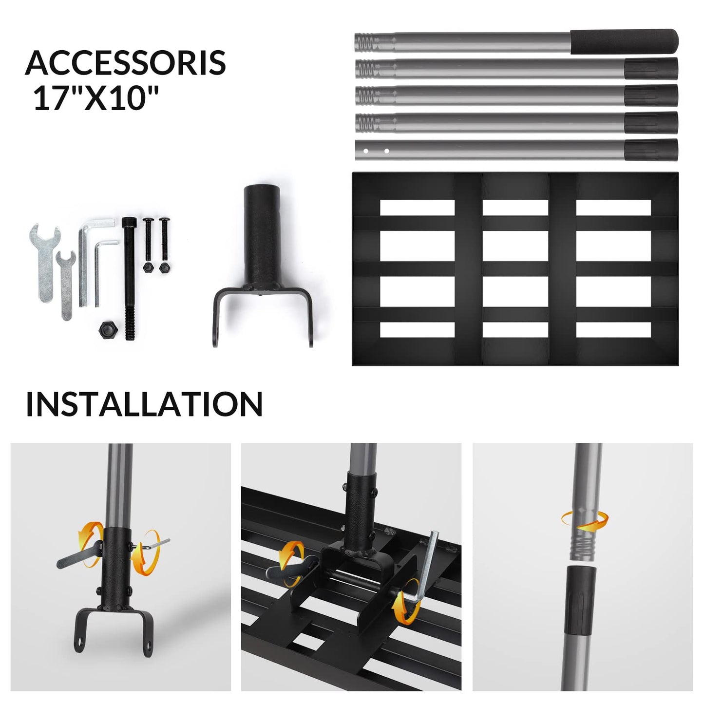 Walensee Lawn Leveling Rake, 198cm 43×25cm Levelawn Tool, Heavy Duty Effort Saving Lawn Level Tool, Stainless Steel Handle Lawn Leveler for Yard Garden Golf Course, Ease Level Soil Sand Dirt Surfaces