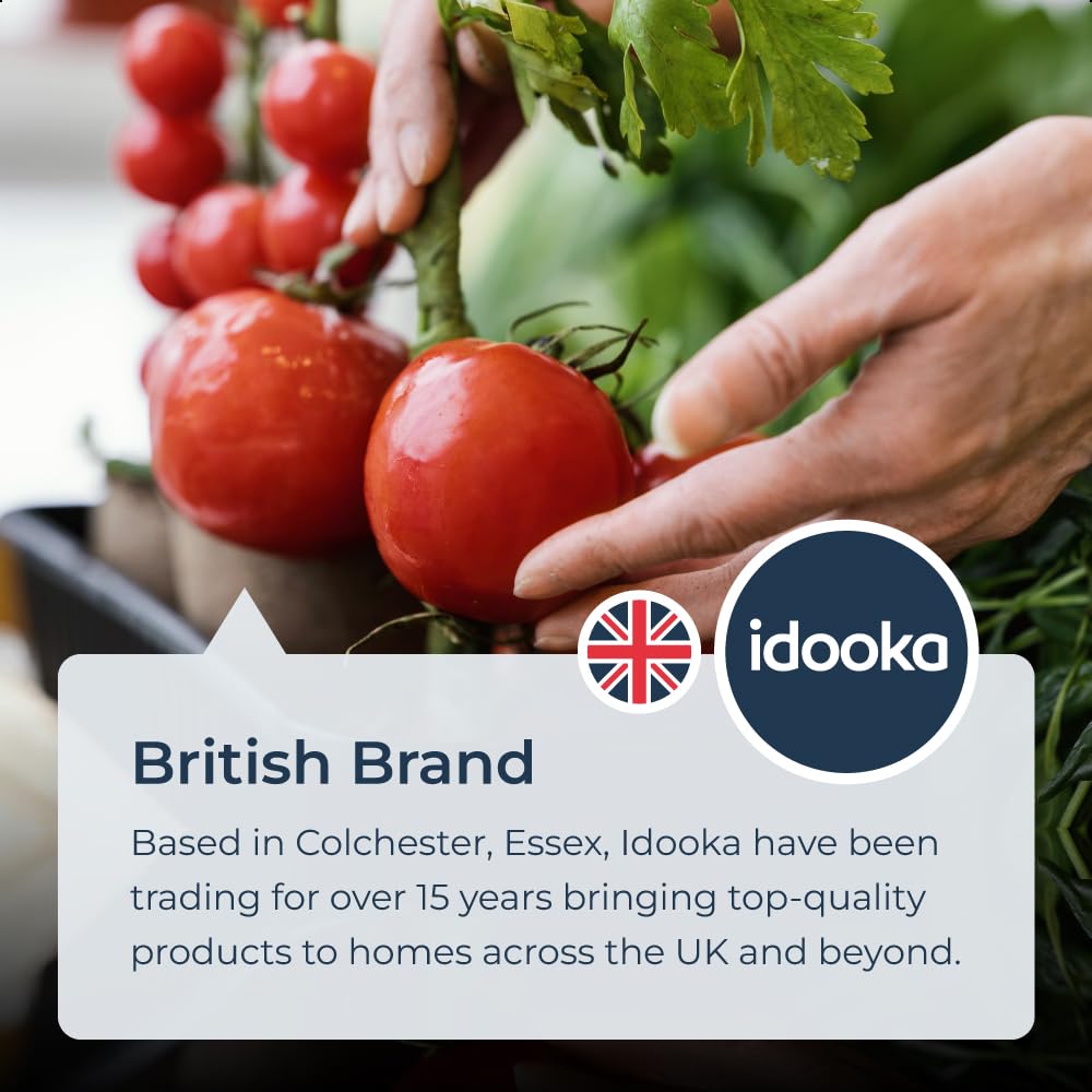 idooka Rectangular Plant Stand - Vegetables, Fruit, Flowers, Plants & Herb Planter w/Garden Storage Shelf - Raised Beds for Garden, Greenhouse, Balcony, Indoors - Strawberry Planter