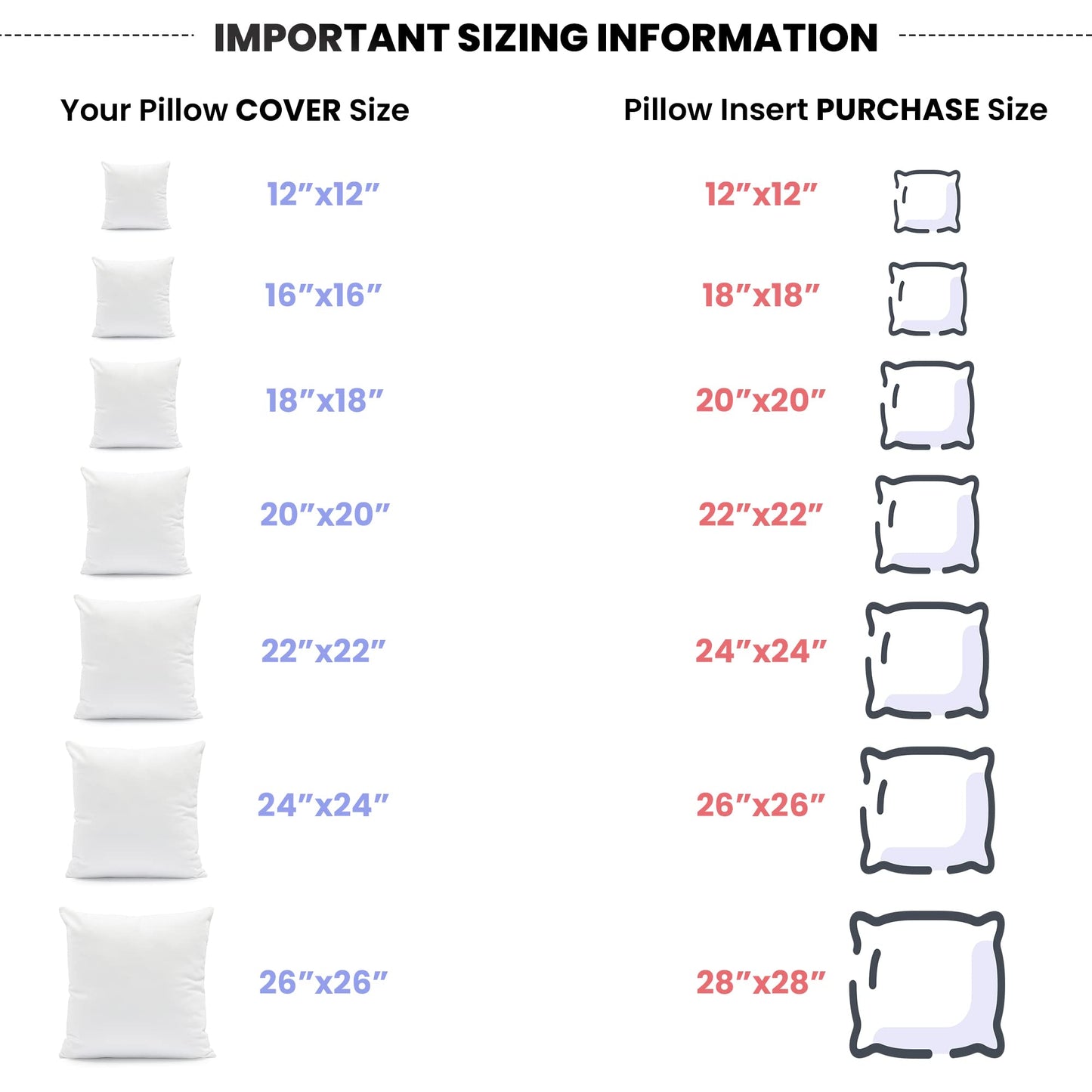 Foamily Set of 4-18 X 18 Premium Outdoor Water Resistant Stuffer Pillow Throw Inserts Sham Square Form, 18" L X 18" W, Standard/White @ M&A STYLE