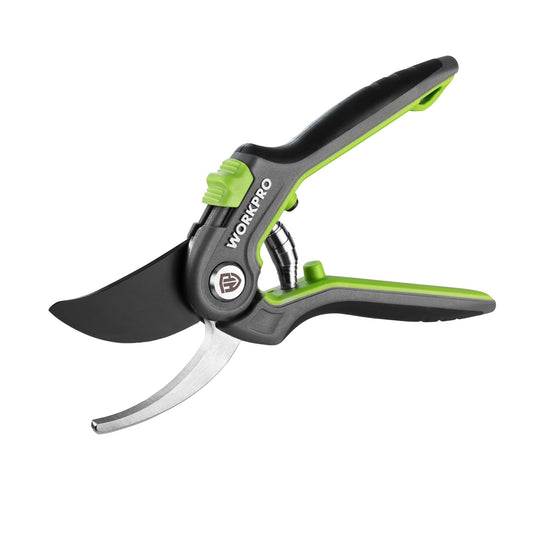 WORKPRO Secateurs & Pruning Scissors | Heavy Duty 210mm Secateurs with SK5 Blades | Labor-Saving Garden Scissors with Safty Lock | Essential Garden Tools for Pruning Flowers