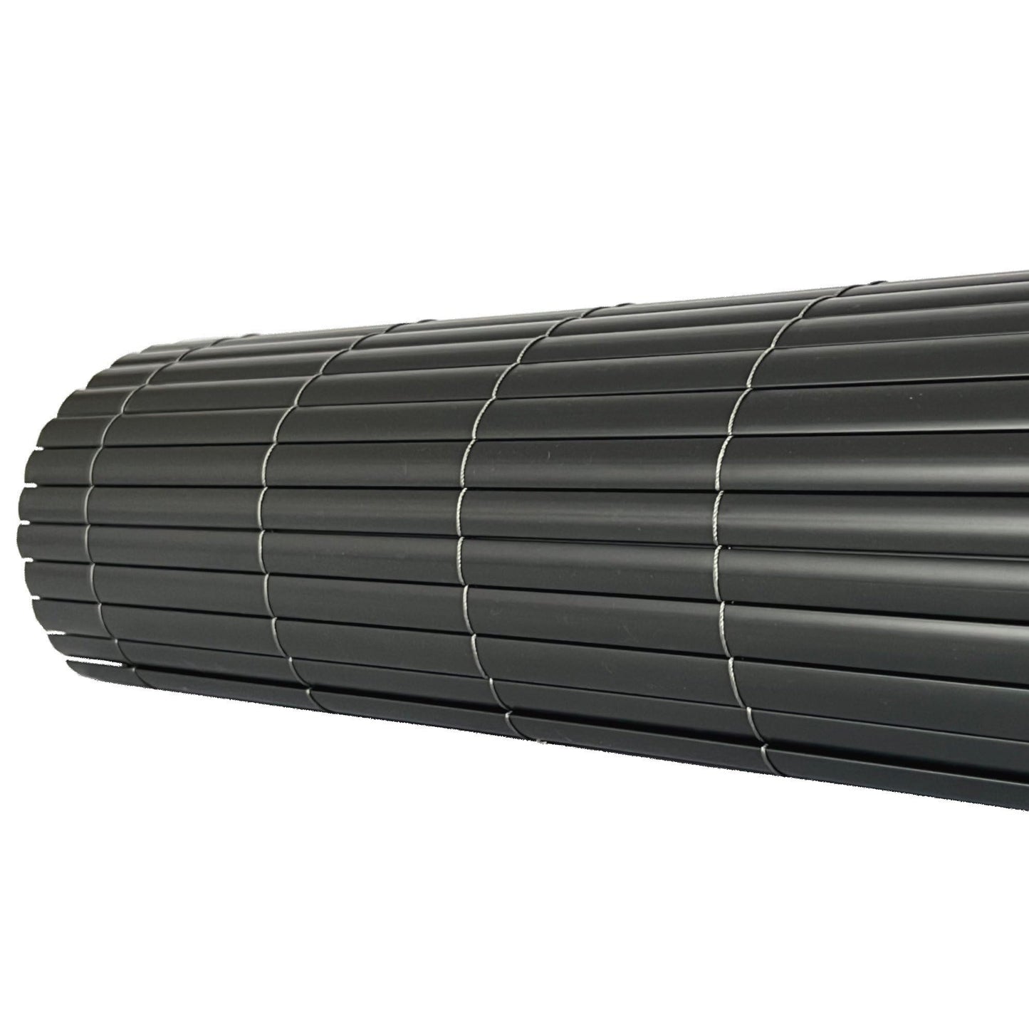Oypla 1m x 5m Grey PVC Outdoor Garden Fencing Privacy Screen Roll