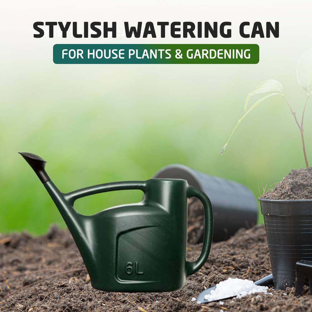 ACCURATE Watering Can comes complete with sprinkler rose and is ideal for light watering around your garden.-GREEN