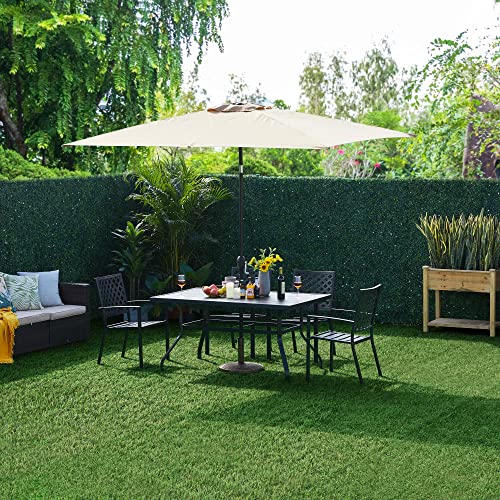 Yaheetech Artificial Grass Turf Indoor Outdoor 27PCS 31 * 31cm Artificial Grass Emulation Plant Dog Trainning Simulation Grass Doormats Dirty Remove Antislip for Garden, Patio, Lawn, Balcony