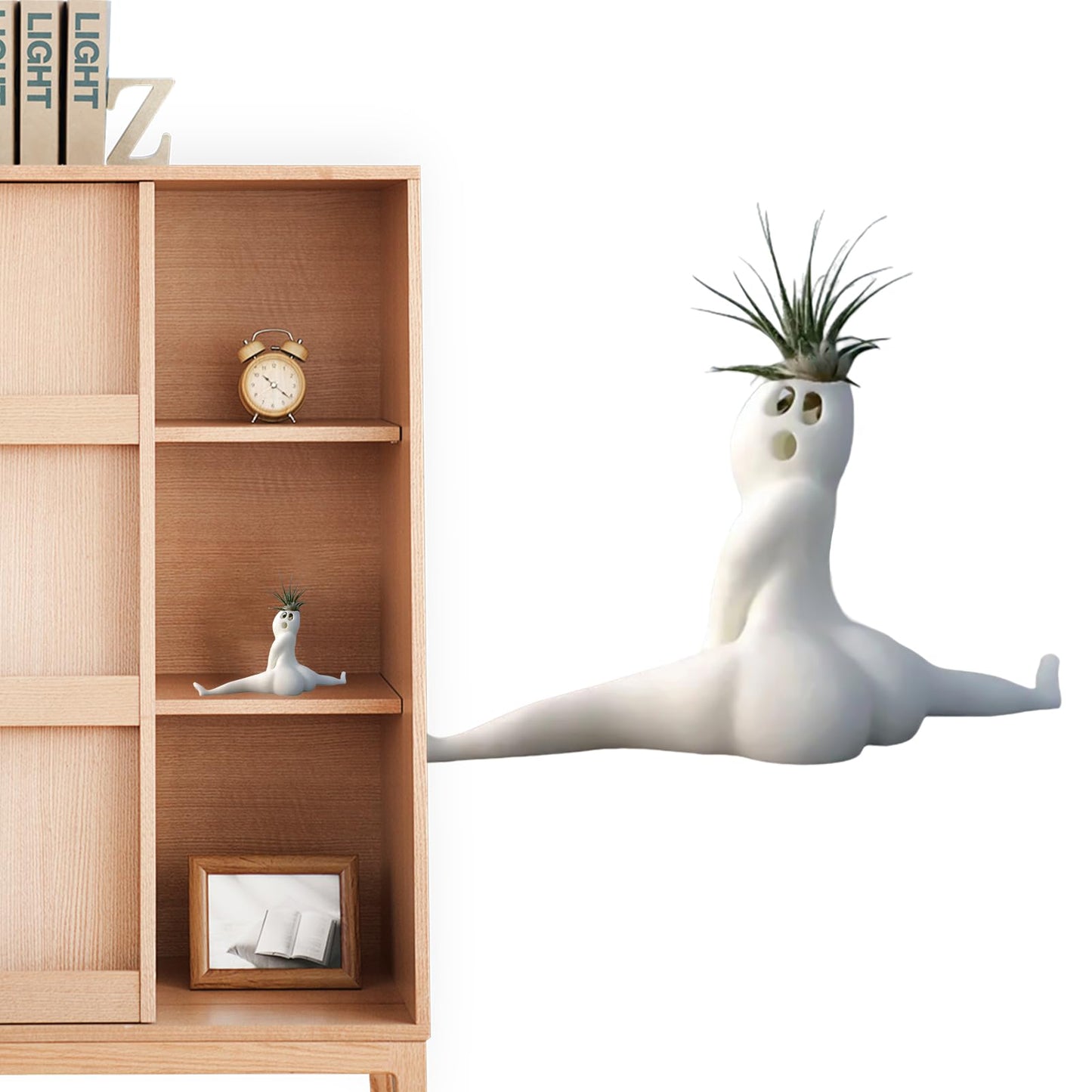 mimika Funny Big Booty Ghost Planter, Big Booty Planter Pots Air Fern Display Stand, Funny Plant Pots, Succulent Planter Air Plant Display Pots, Cute Cermic Garden Planter Prank For Home Decor