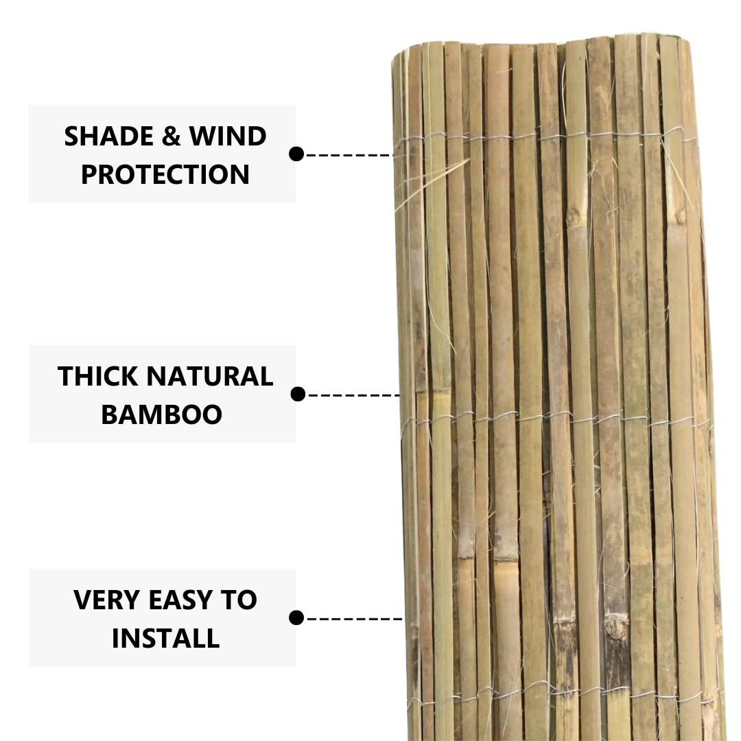 Suregreen Natural Bamboo Strong Garden Screening for Privacy and Outdoor Fencing | 2m x 4m