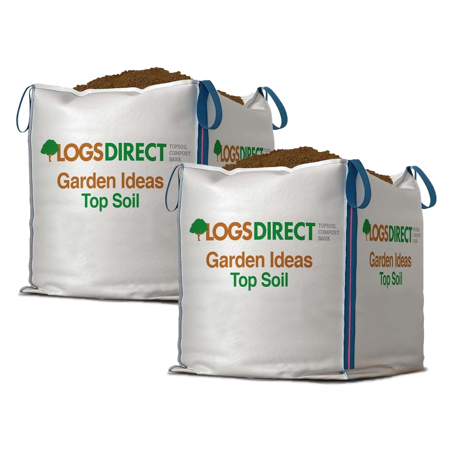 Warma 2 x Bulk Dumpy Bags Premium Top Soil - Garden Bed Lawn Landscaping & Improving Existing Soil Quality - For Fruit Growing Vegetable Patches Rose Bushes Gardening Planters & Potting Plants