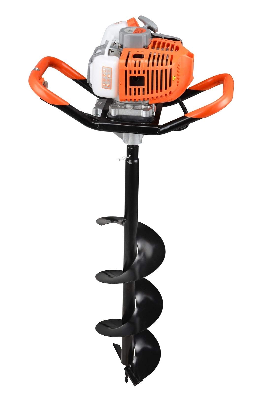 eSkde Heavy Duty 52cc ‎Petrol Earth Auger Fence Post Hole Borer Kit with 3 Drill Attachments (100mm, 150mm, 200mm Dia) and Extension